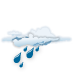 Bedeckt, mäßiger Regen